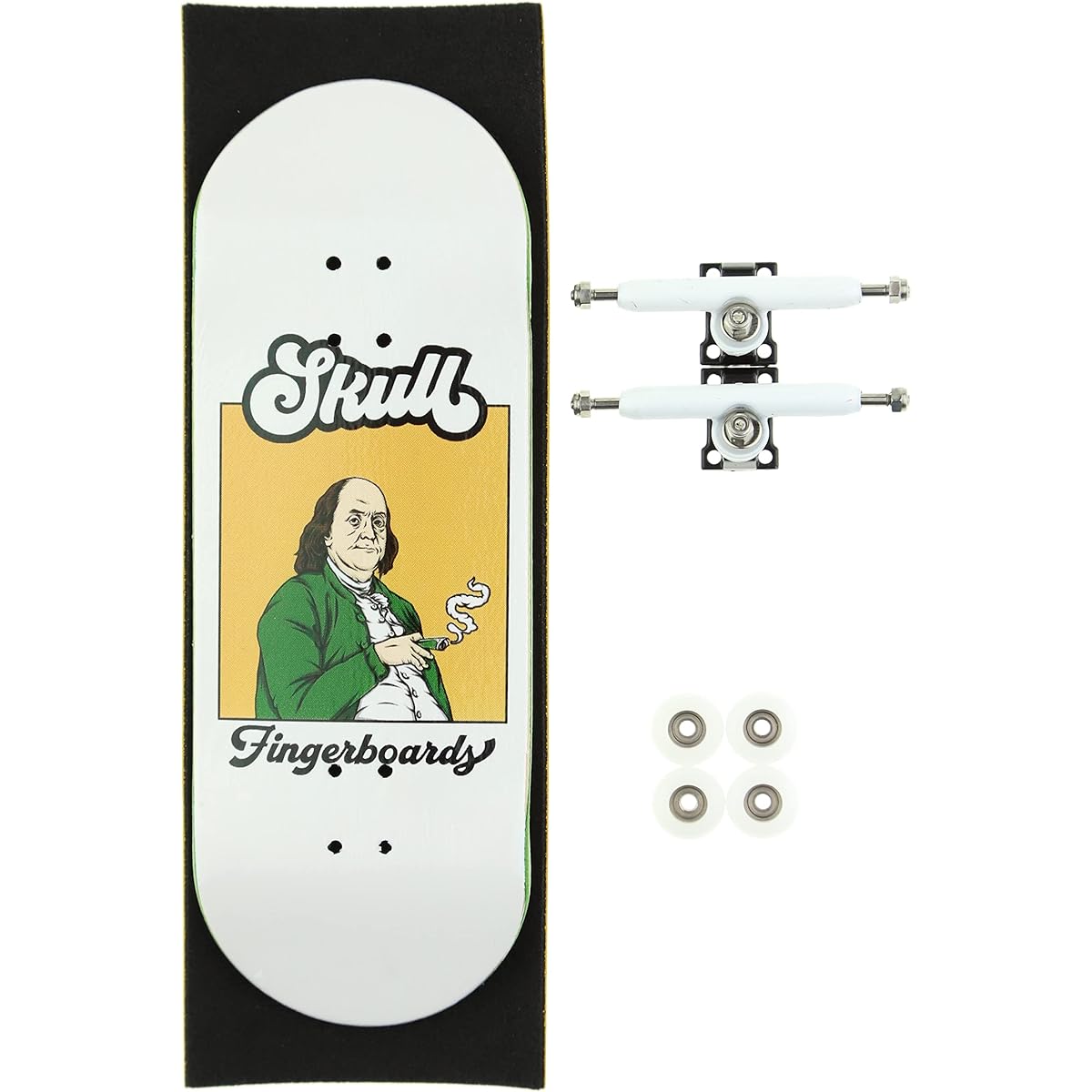 Skull Fingerboard Food Truck 34mm Professional Wooden Fingerboard Mini Skateboard 5 Layers with CNC Bearing Wheels