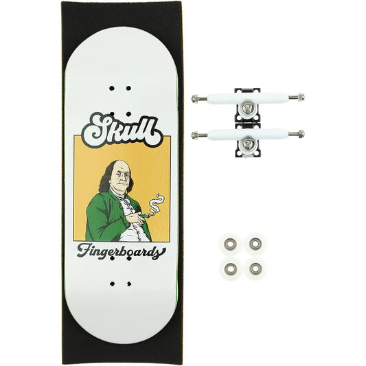 Skull Fingerboard Food Truck 34mm Professional Wooden Fingerboard Mini Skateboard 5 Layers with CNC Bearing Wheels