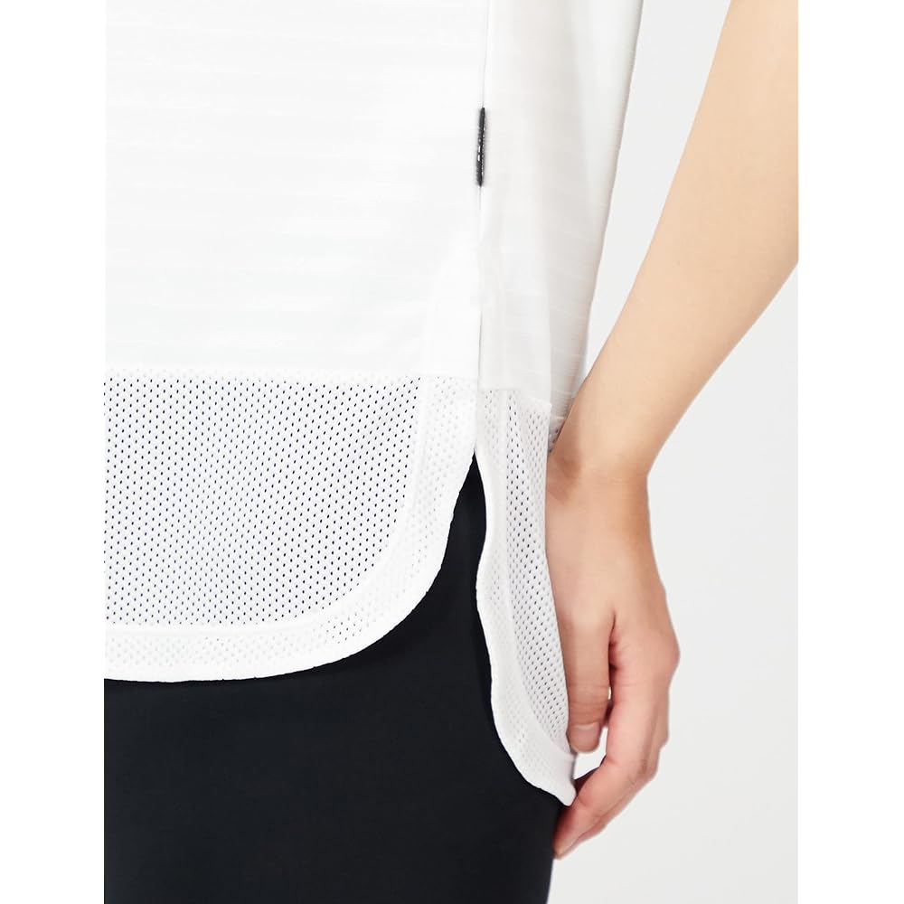 [CEDA Blue X/Wacoal] Outerwear Top Yoga Wear T-Shirt (Short Sleeve) Sweat Absorbent Quick Drying UV Protection DFY515 Women's