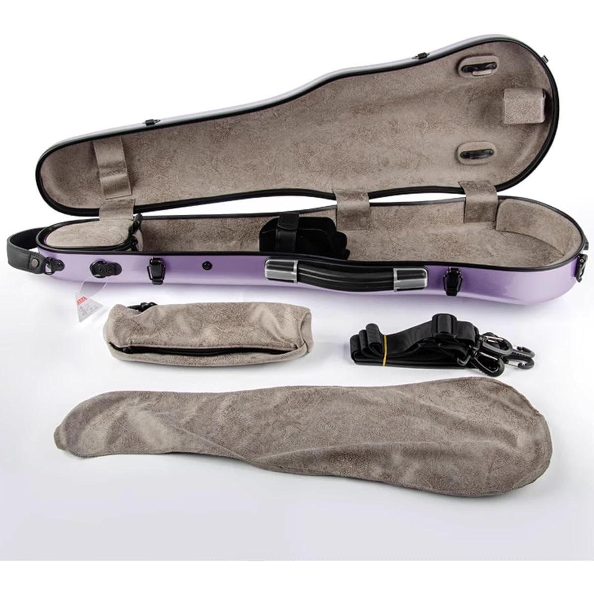 Violin Case, 4/4 Full Size Violin Hard Case, Portable Lightweight Violin Case Backpack, Violin Bag Accessory Bag, Violin Protection Box with Adjustable Shoulder Strap, Violin Storage Case, Purple