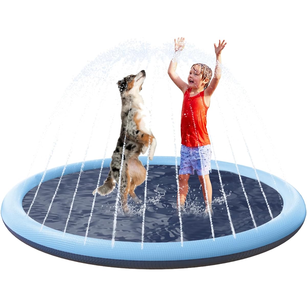 STUDESK Kids Splash Pad 67 Inch Extra Large Splash Pad for Toddlers Kids Non-Slip Sprinkler Kids Outdoor Play Summer Outdoor Water Play Mat Toy Backyard