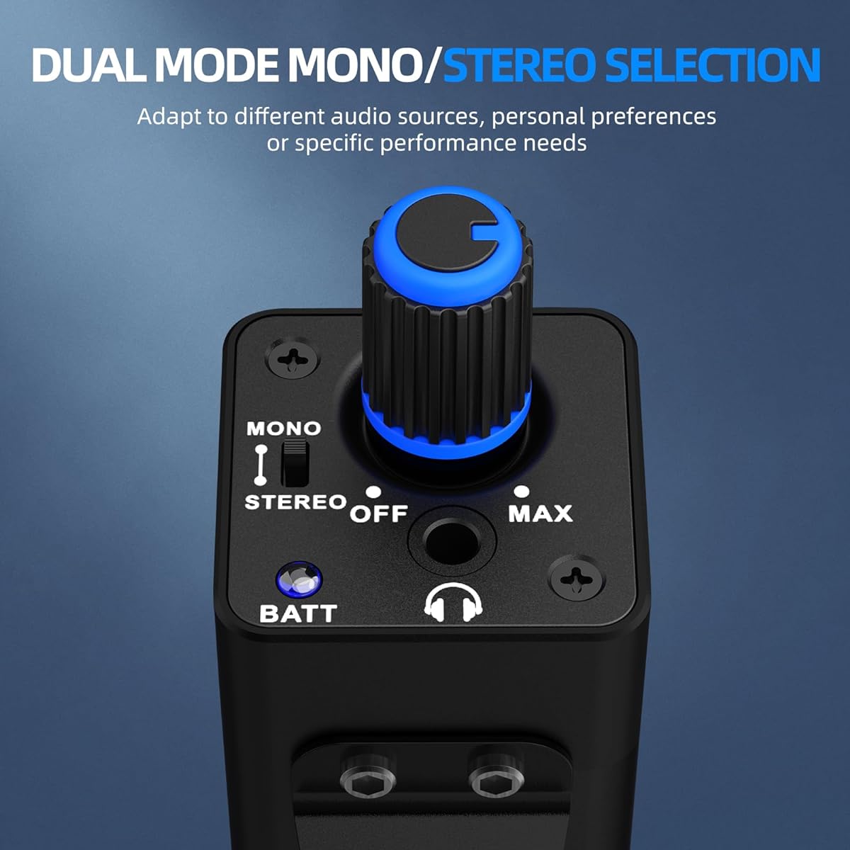 FZONE P4 In-Ear Monitor Amplifier Stereo/Monaural Volume Controller Amplifier Solution for Keyboard Players Drummers Guitarists