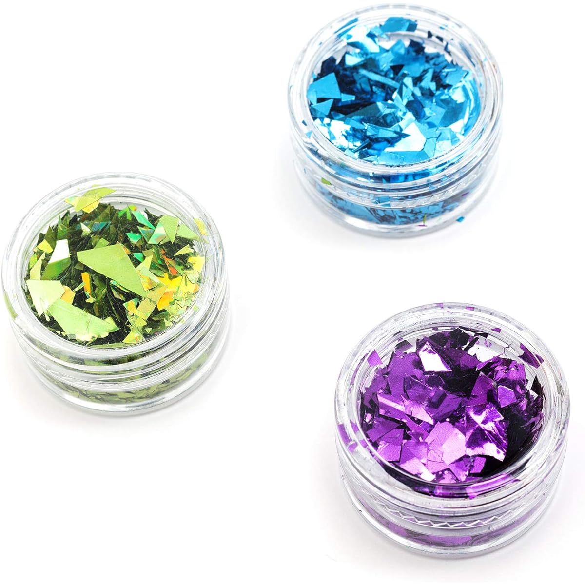 American Crafts Color Pour Foil Flakes .1oz-Cool, 6/Pkg -353813