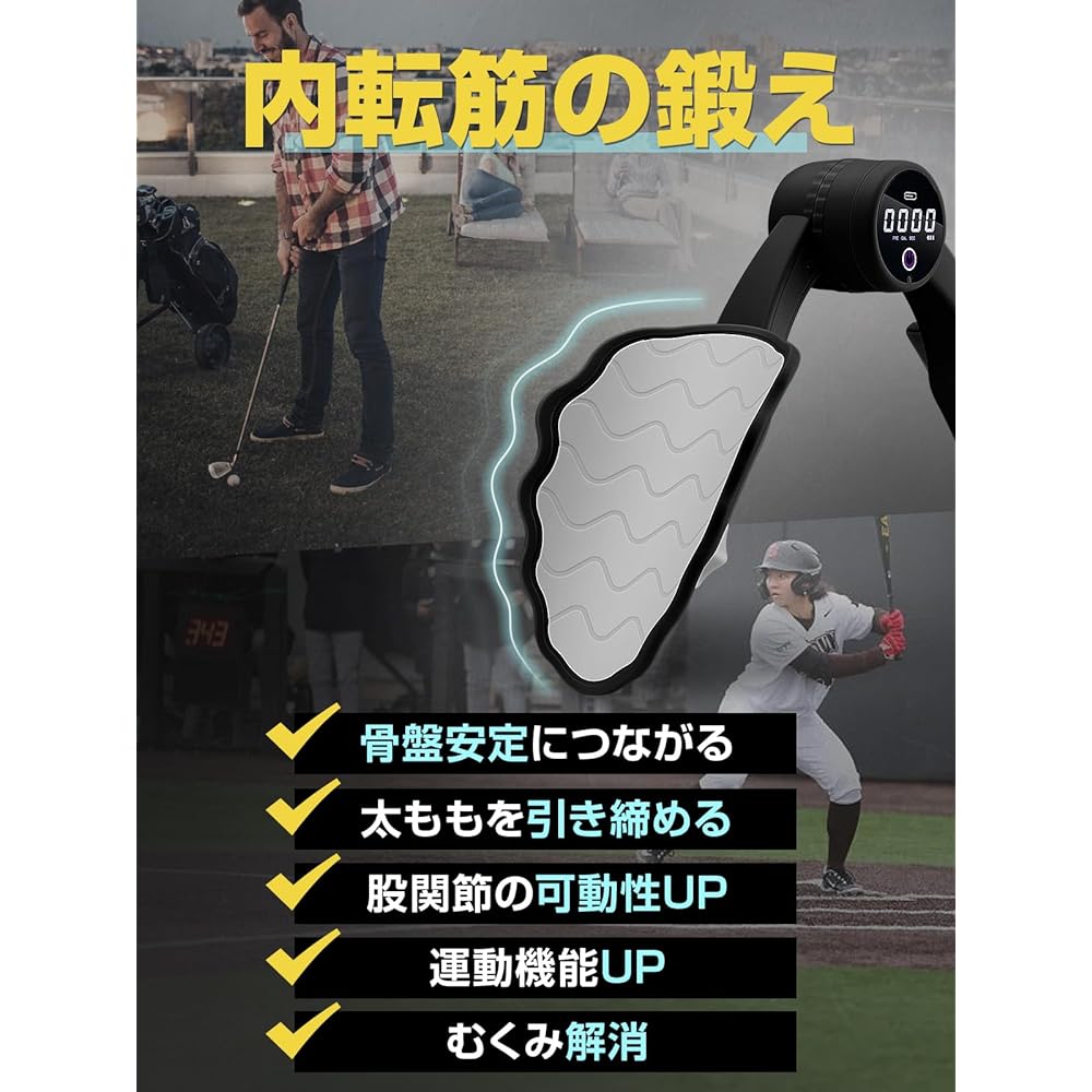 Wolfyok Fitness Fitness Recommended by Yoga Experts Maiya Kawabata, Adductor, Training, Leg Sliders, Open Legs, Pelvic Floor Muscles, 22.0 - 28.7 lbs (10 - 13 kg) Strength Adjustment & Exercise Data