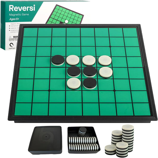 Othello Board Game - Vikutu 9.8" Board Game Reversi with Foldable Magnetic Board
