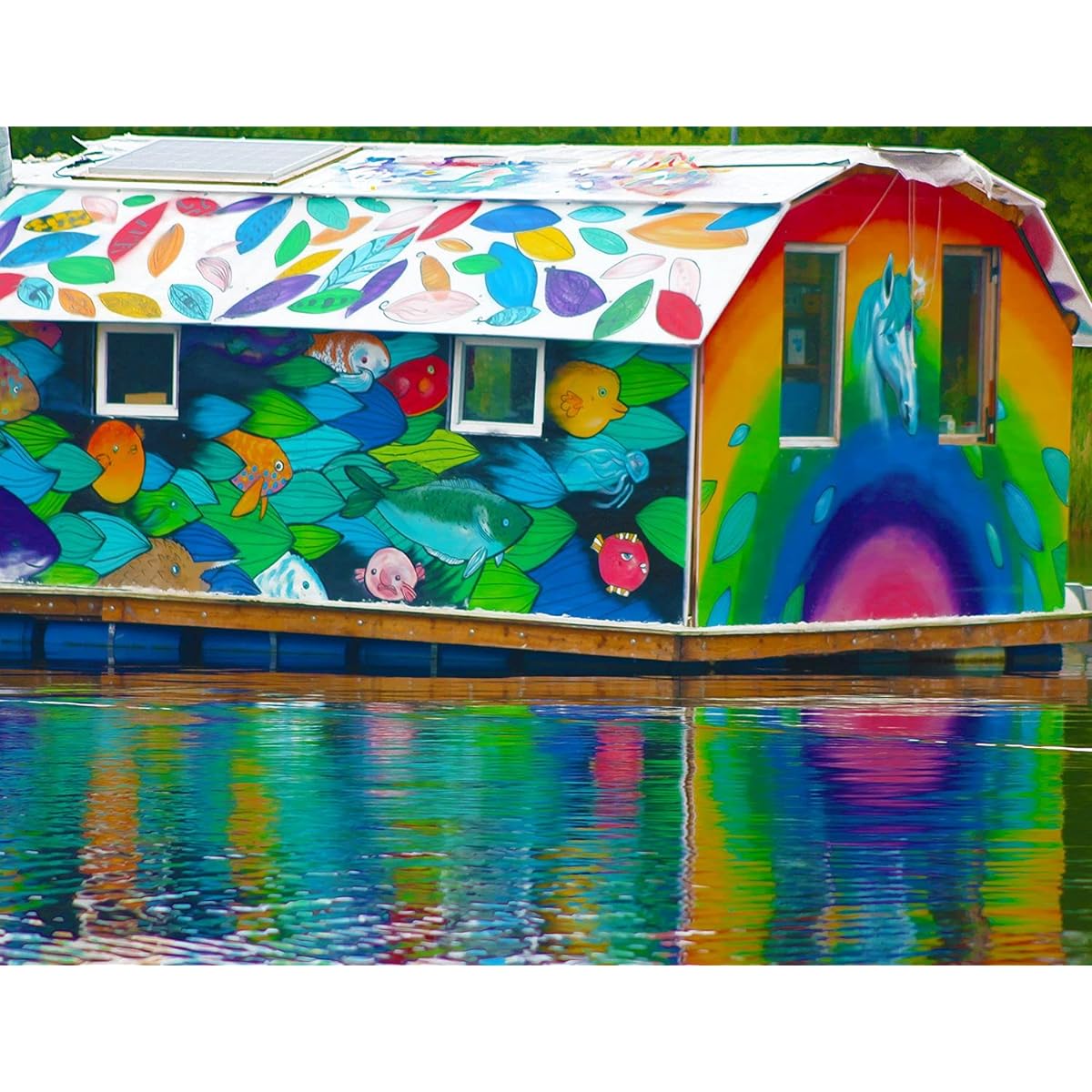 Springbok 500 Piece Jigsaw Puzzle Boat House - Made in the USA 500 Multi