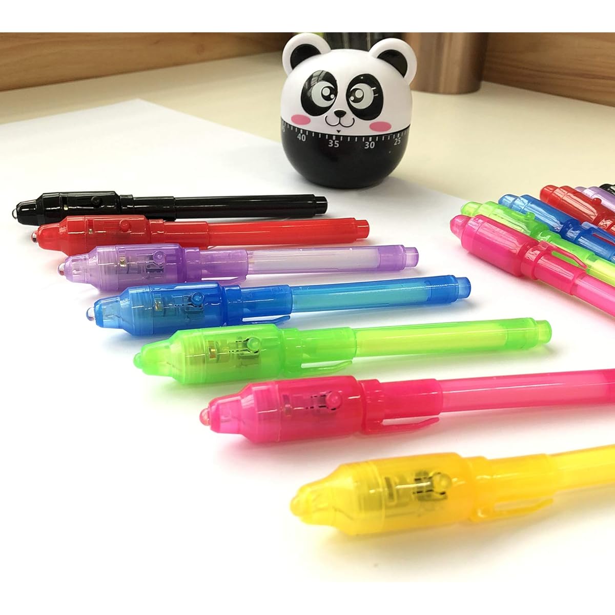 SCStyle 14pcs Invisible Ink Pens Spy Pen Markers Pens for Kids Secret Message Pens Valentine's Day Easter Halloween Christmas Birthday Party Bag Gift with UV Light
