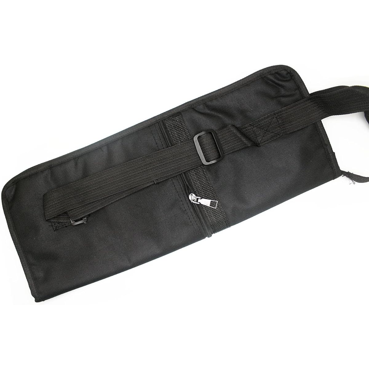 TUOREN Drumstick Bag Case Percussion Drum Mallet Bag with External Pocket and Floor Tom Hook Drumstick Mallet Brush Holds 10-12 Pairs Black