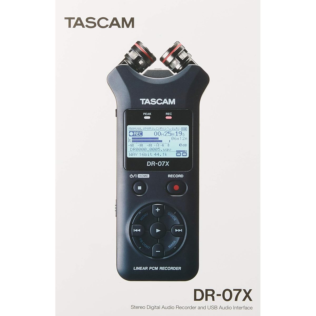 TASCAM DR-07X USB Audio Interface Stereo Linear PCM Recorder Handy Recorder USB Microphone Youtube ASMR 24bit 96kHz High Resolution