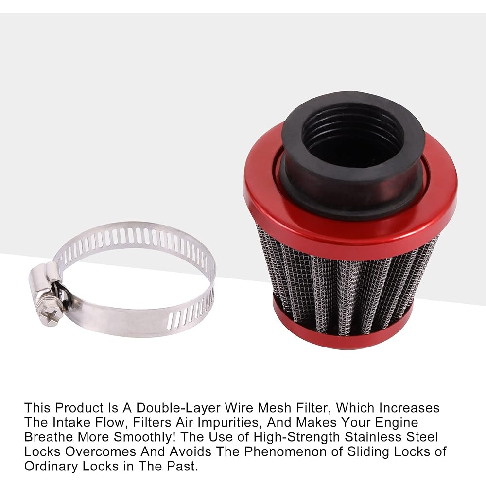 GOOFIT 35mm Motorcycle Red Air Filter 50cc 70cc 90cc 110cc 125cc ATV Quad Go Kart Pit Dirt Bike Parts