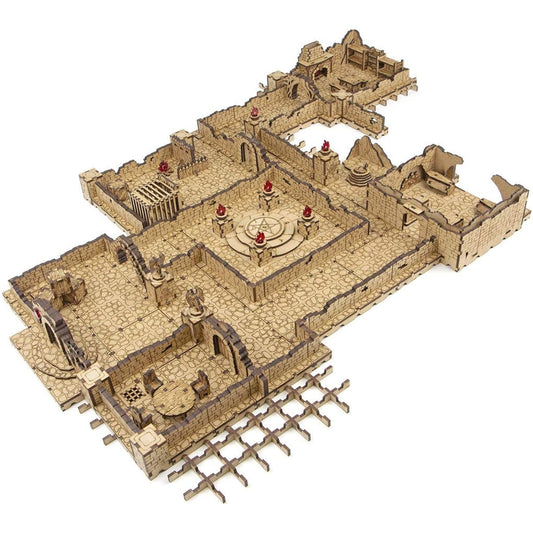 TowerRex 3D Modular Battle Map D&D Terrain - dnd Accessory Set Dungeons & Dragons Pathfinder Warhammer Tabletop Battlemat Grid Wargame Terrain TTRPG Scenery Kit for 28mm 32mm Miniatures