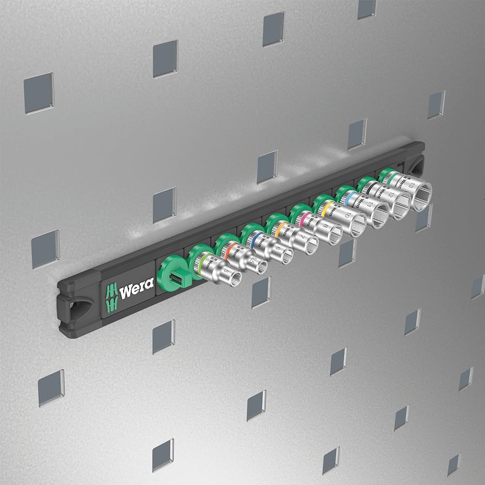 Wera 05005400001 | Zyklop Socket Rail A 4 Black Magnetic Drive 6mm 9 Pieces [Regular Japanese Import Product]