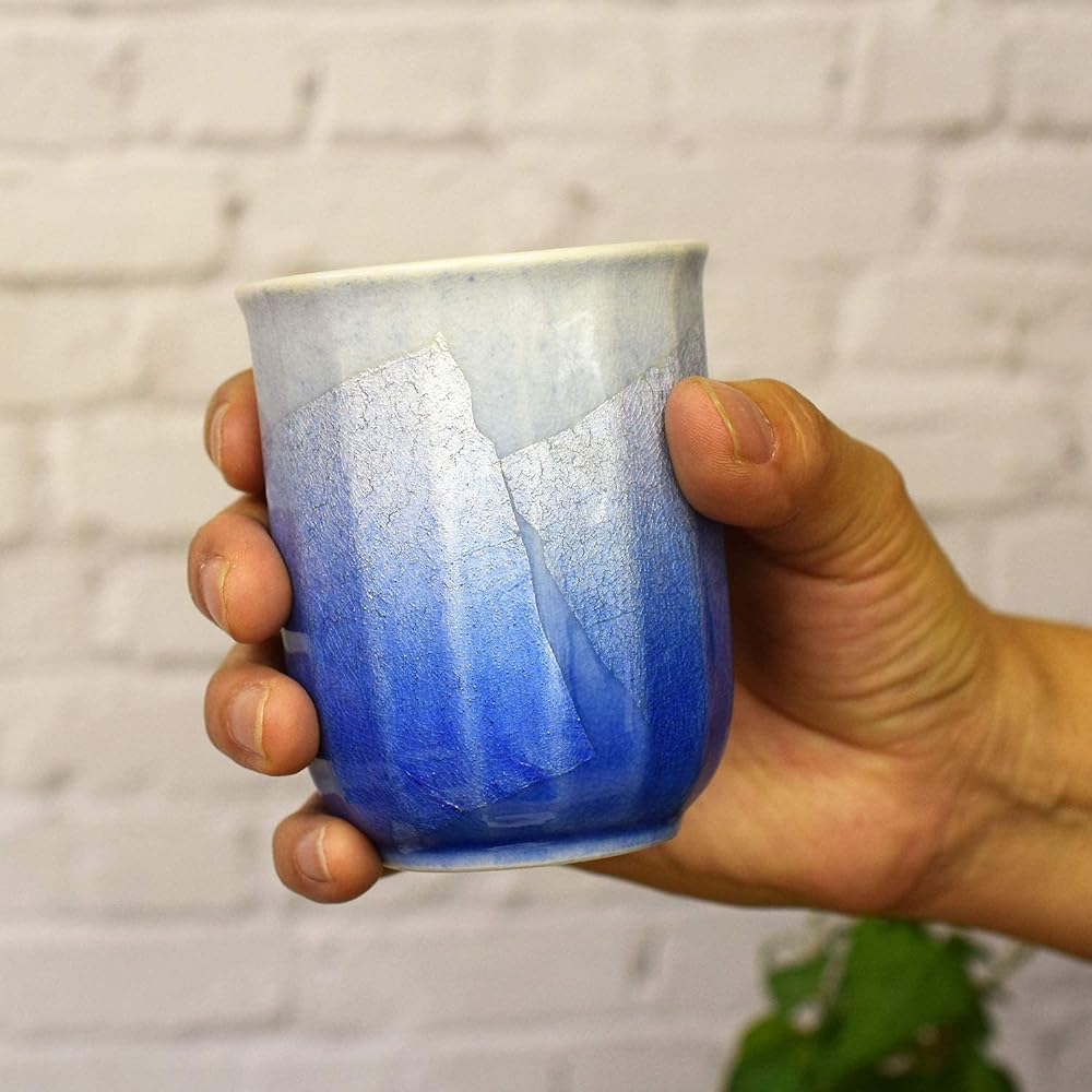 Kutani ware pair teacups silver pottery Japanese tableware couple teacups made in Japan