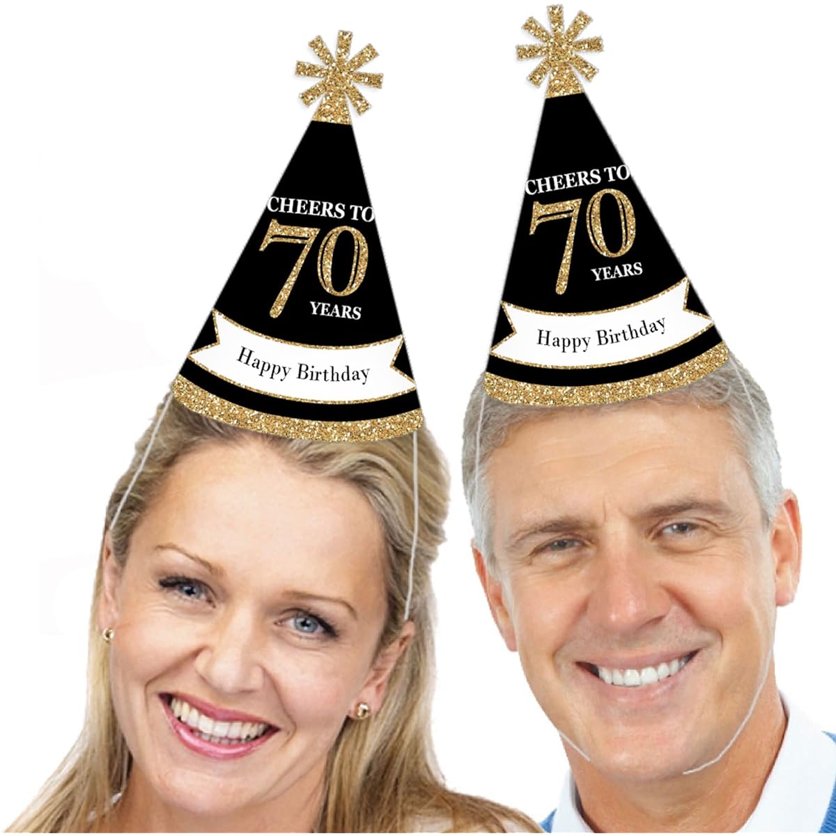 Big Dot of Happiness Adult Birthday Gold Standard Cone Hat