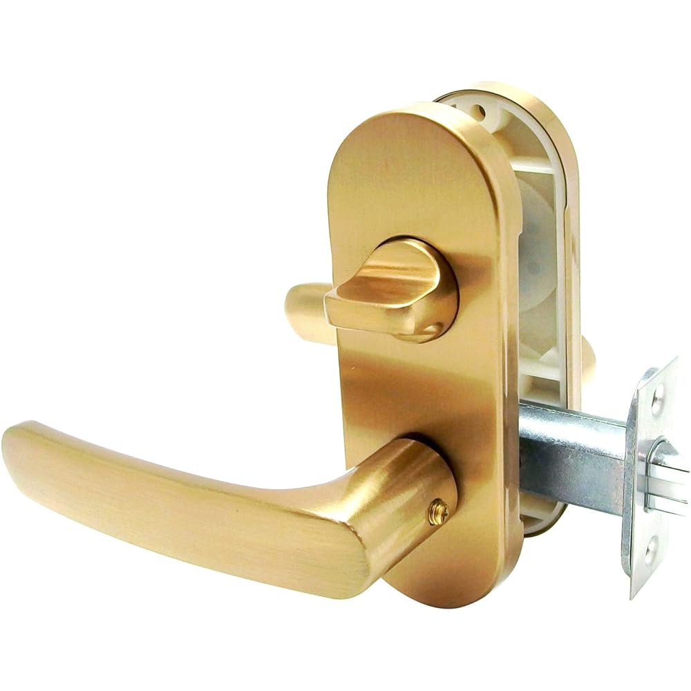 Kawaguchigiken Door Lever Interior Lock AL Series Satin Gold Boxed AL-33-4K13-SG