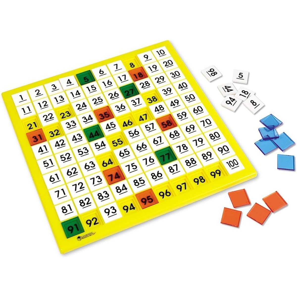 Learning Resources Math Teaching Materials Number Board up to 100 LER1331 Authentic Product