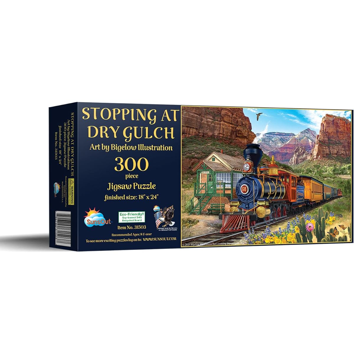 SUNSOUT INC Jigsaw Puzzle Stopping at Dry Gulch 300 Piece
