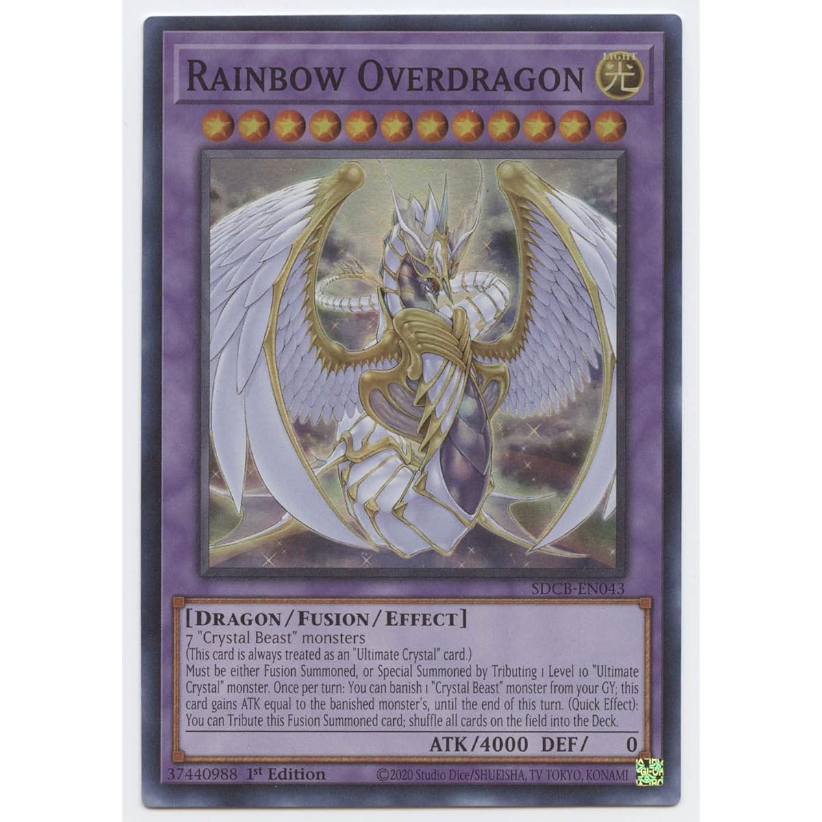 Rainbow Overdragon - SDCB-EN043 - Super Rare - 1st Edition