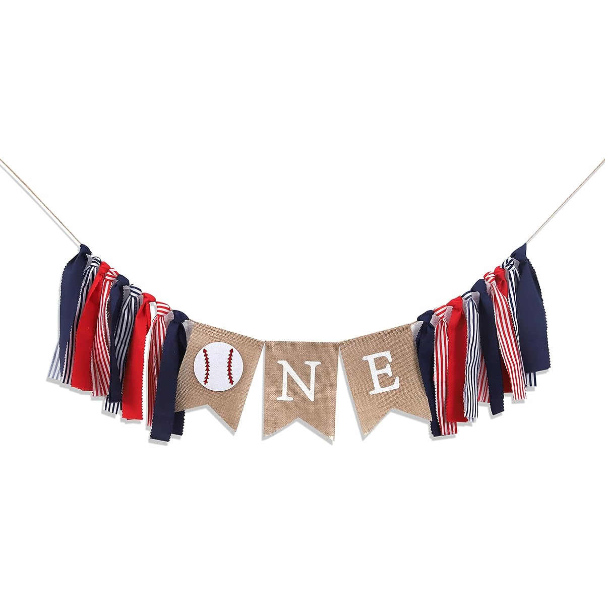 Baseball 1st Birthday Banner - 1st Birthday Crown Baseball Theme High Chair Banner Cake Flag All Star Birthday Our Little All-Star Baseball 1st Birthday Decorations (Baseball Banner)