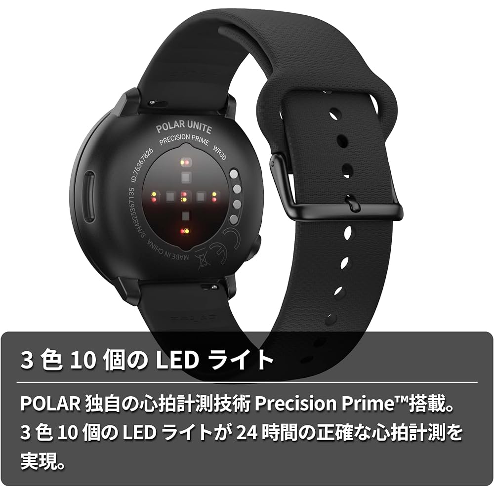 POLAR Polar Unite Health Management Smart Watch Buckle Slide [Genuine Japanese Product] Black S-L 900108443
