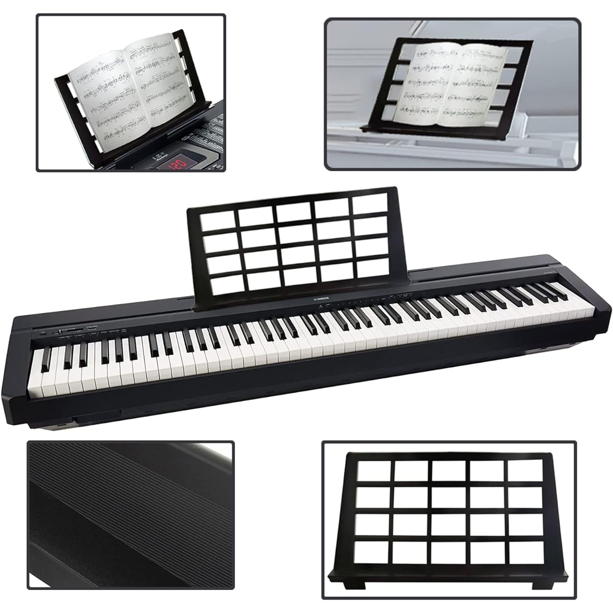 Gorbado Music Stand for Sheet Music, Yamaha Music Stand, Compatible with Many Models, Stable and Durable, Keyboard Music Stand, Comes with 2 Sheet Music Clips