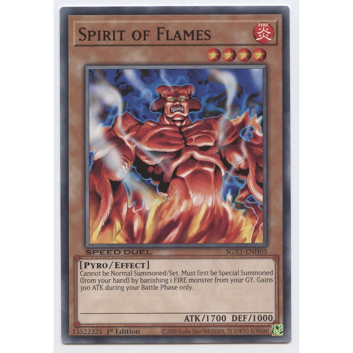 Spirit of Flames - SGX1-ENH05 - Common - 1st Edition