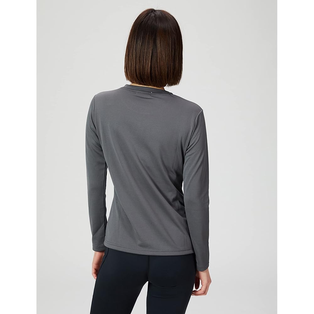 [Le Coq Sportif] Long Sleeve T-Shirt, Sweat Absorbent, Quick Drying, Stretch, One Point Training, Women's, UV Protection, UPF15 Inner
