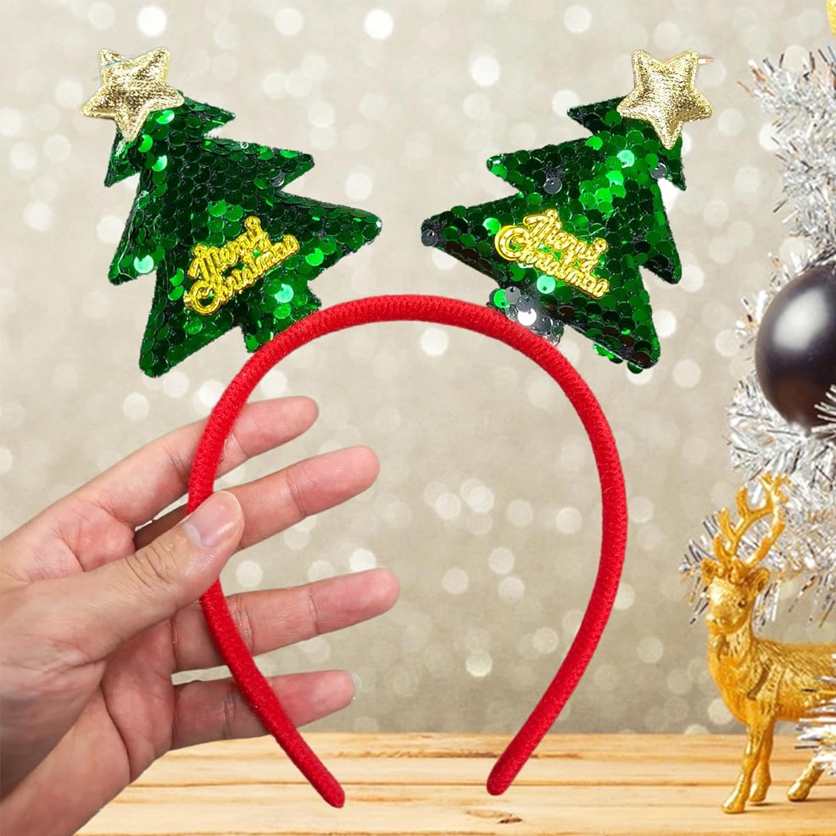 CIVFCRT Christmas Headband Christmas Tree Christmas Hat