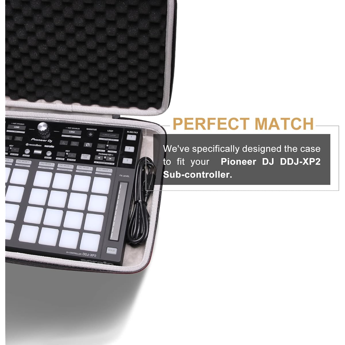 LTGEM EVA Hard Case for Pioneer DJ DDJ-XP2 Sub Controller - Protective Carry Storage Bag