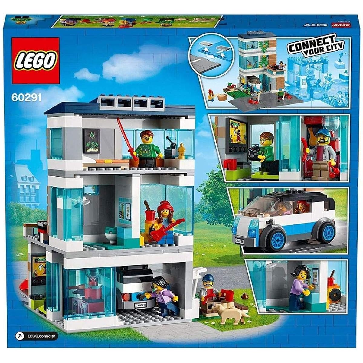 LEGO City Modern House with Load Plate 60291 Toy Blocks Gift House Boys Girls Ages 5 and up