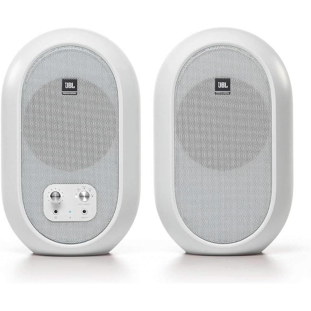 JBL Professional 104-BTW-Y3 Powered 2Way Full Range Studio Monitor Speaker 3 Year Warranty Model Built-in Amplifier 30W + 30W High Output Compatible with Bluetooth 5.0 (White)