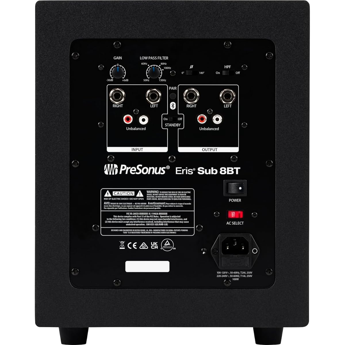 Eris Sub8 BT Active Woofer 8" Bluetooth Compatible