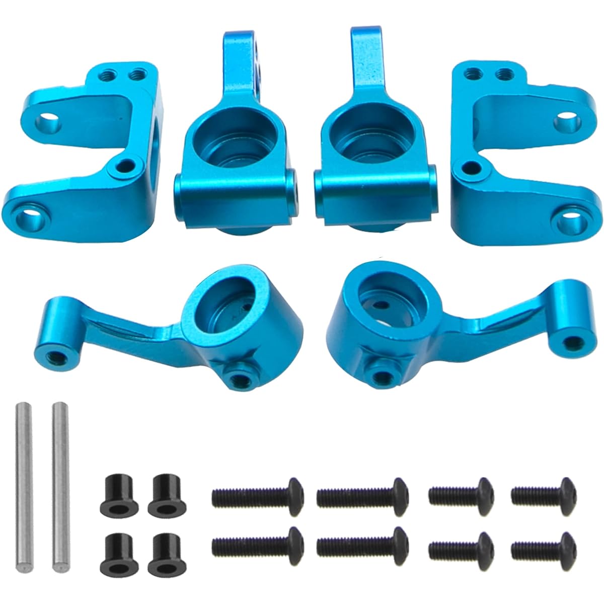 Vgoohobby Metal Caster Block & Steering Block & Stub Axle Carrier Replacement for ECX234000 ECX 1/10 2WD Ruckus Axe Brutus Circuit AMP MT/DB Crush RC Buggy Tuck Hop-up Parts