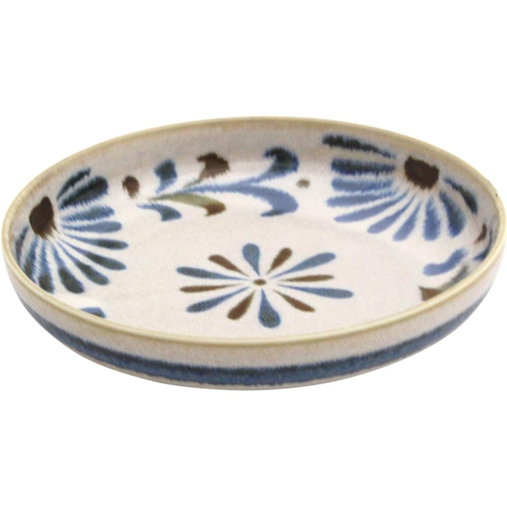 Castle Enterprise New [Commercial use set] Yachimun patterned tropical tableware selected by an Okinawan grandmother. Set of 10 pasta plates that can be used for anything.