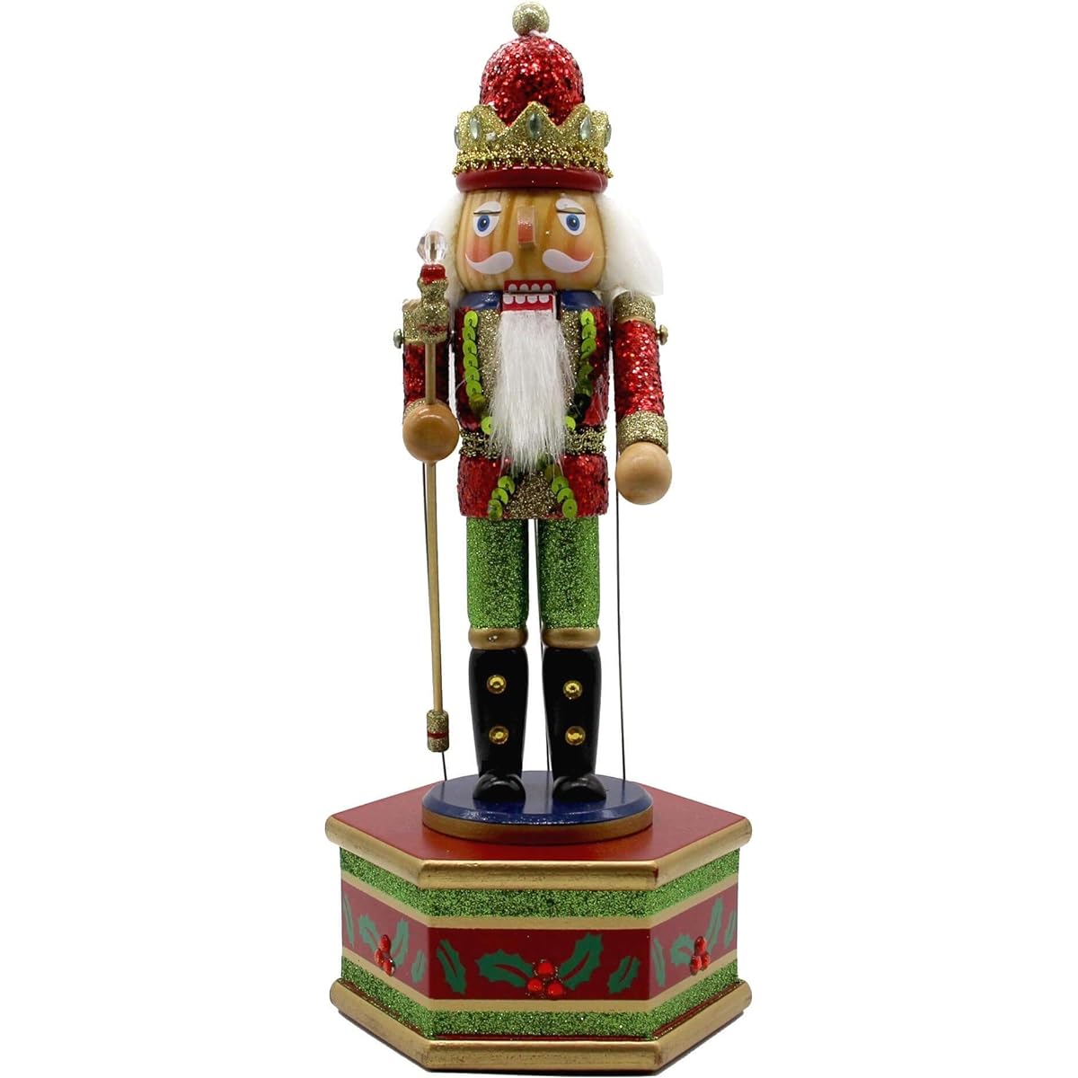 13 Inch Musical Nutcracker Wooden Music Box Puppet Stuff