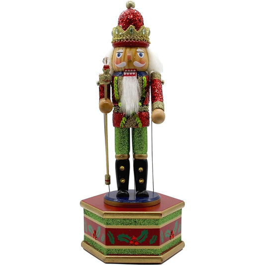 13 Inch Musical Nutcracker Wooden Music Box Puppet Stuff