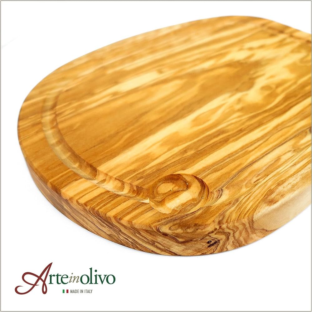 Arteinolivo Olive Wood Grooved Cutting Board (L Size)