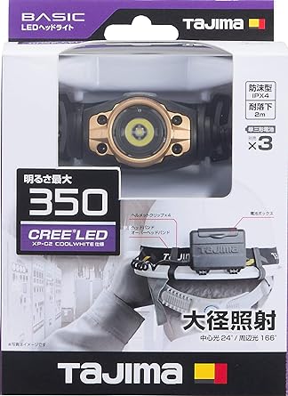Tajima LED headlight gold brightness up to 350lm LE-F351D-G