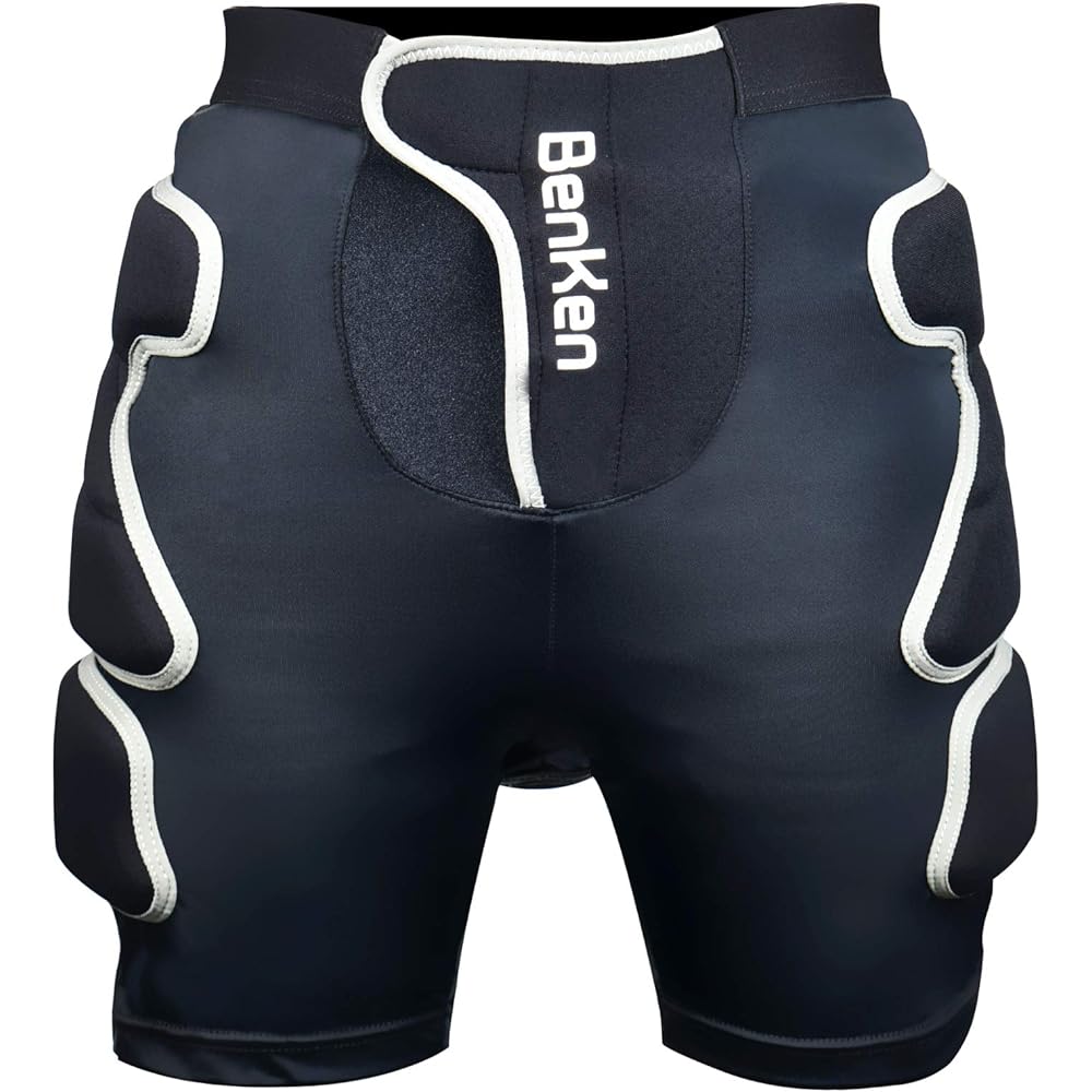 BenKen Hip Protector SBR Buttock Coccyx Protector 3D EVA Pad Quick Drying Shockproof Protection Lower Body Absorption Men Women Unisex Ski Skate Snowboard Bike Bicycle Motocross Protection Hip Pad