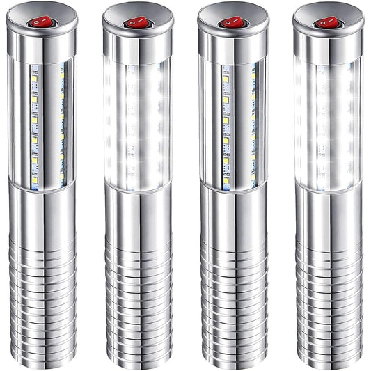 Aprjv 4pcs LED Strobe Baton Light Bottle Service Light Up Stick Rechargeable Champagne Bottle Handheld LED for Stage Nightclub Wedding Party Concert Event Bar White
