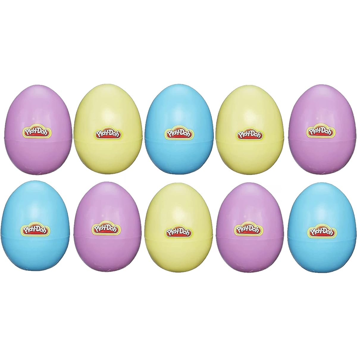 Easter Eggs with Modeling Clay - Pack of 10 Colorful Spring Activities - Use Your Imagination to Mold Dough Compound - Great for Easter Baskets and Party Favors - Endless Fun for Kids - Ages 2+