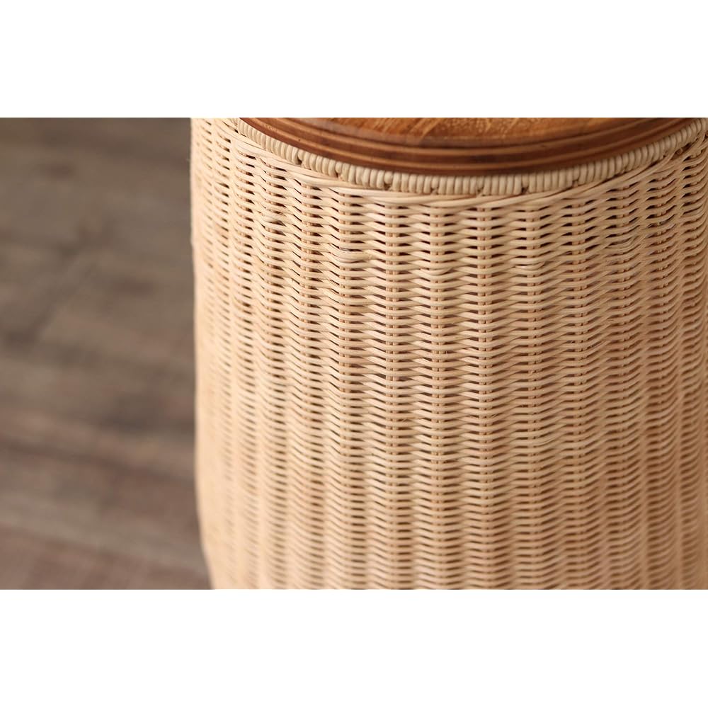 Sunflower Rattan Lidless Trash Can Natural Width 32 x Depth 32 x Height 45cm Rattan Dust Box GK830X GK830XP