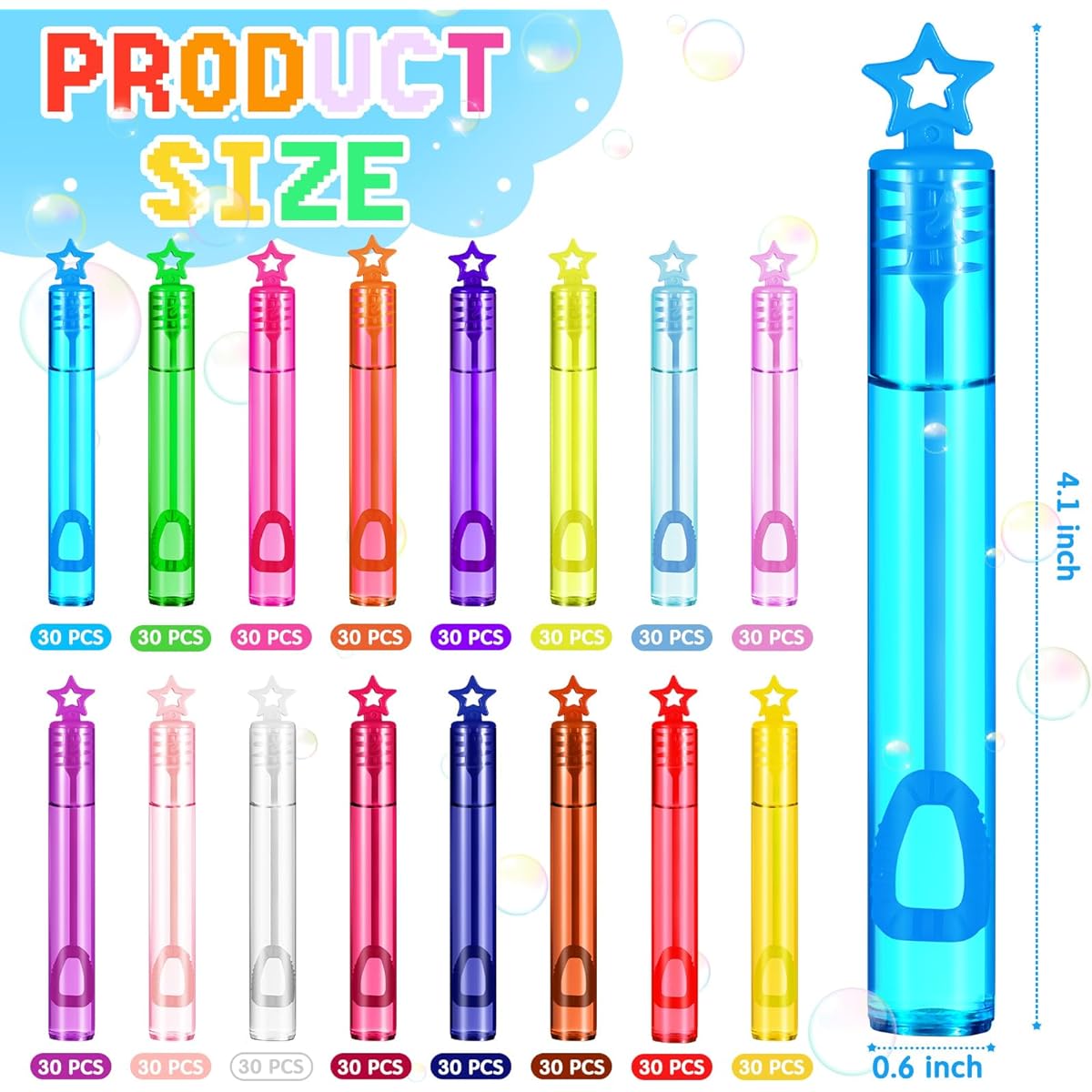 Leyndo 480 Mini Bubble Wands, Bubble Party Favors for Girls and Boys, Goodie Bag Stuffers, Bubble Maker, Carnival Prizes, Wedding, Fiesta, Birthday Favors, Anniversary, Outdoor Gifts