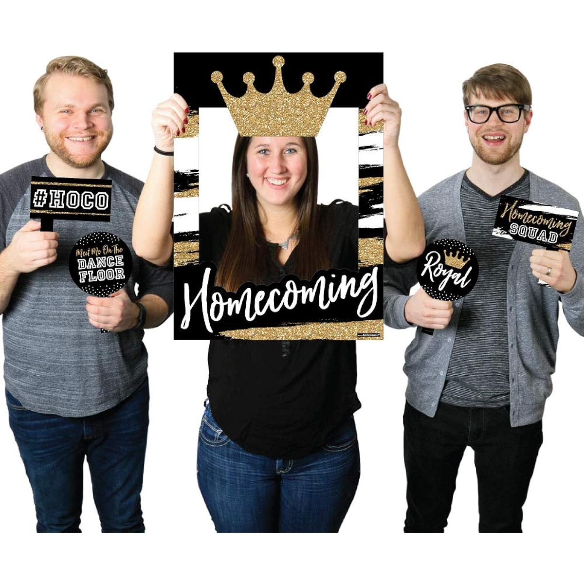 Big Dot of Happiness Hoco Dance - Homecoming Photo Booth Picture Frame and Props - Printed on durable material