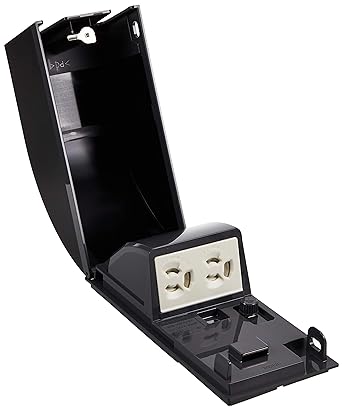 Panasonic WK4702B Smart Grounded Waterproof Outlet with Cover, Simple Key, Preventive Type, Earth Terminal Type, For Both Exposed and Recessed Use, Black