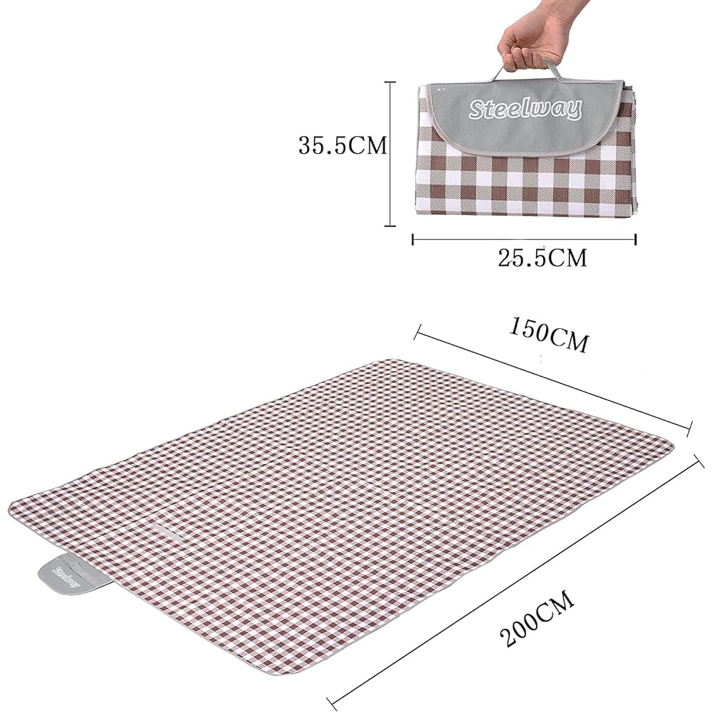 Leisure Sheet Large Waterproof Pool Mat Beach Mat Thick Plaid Folding Picnic Sheet Picnic Mat Portable Cherry Blossom Viewing Excursion Outdoor (1.5m*2m)
