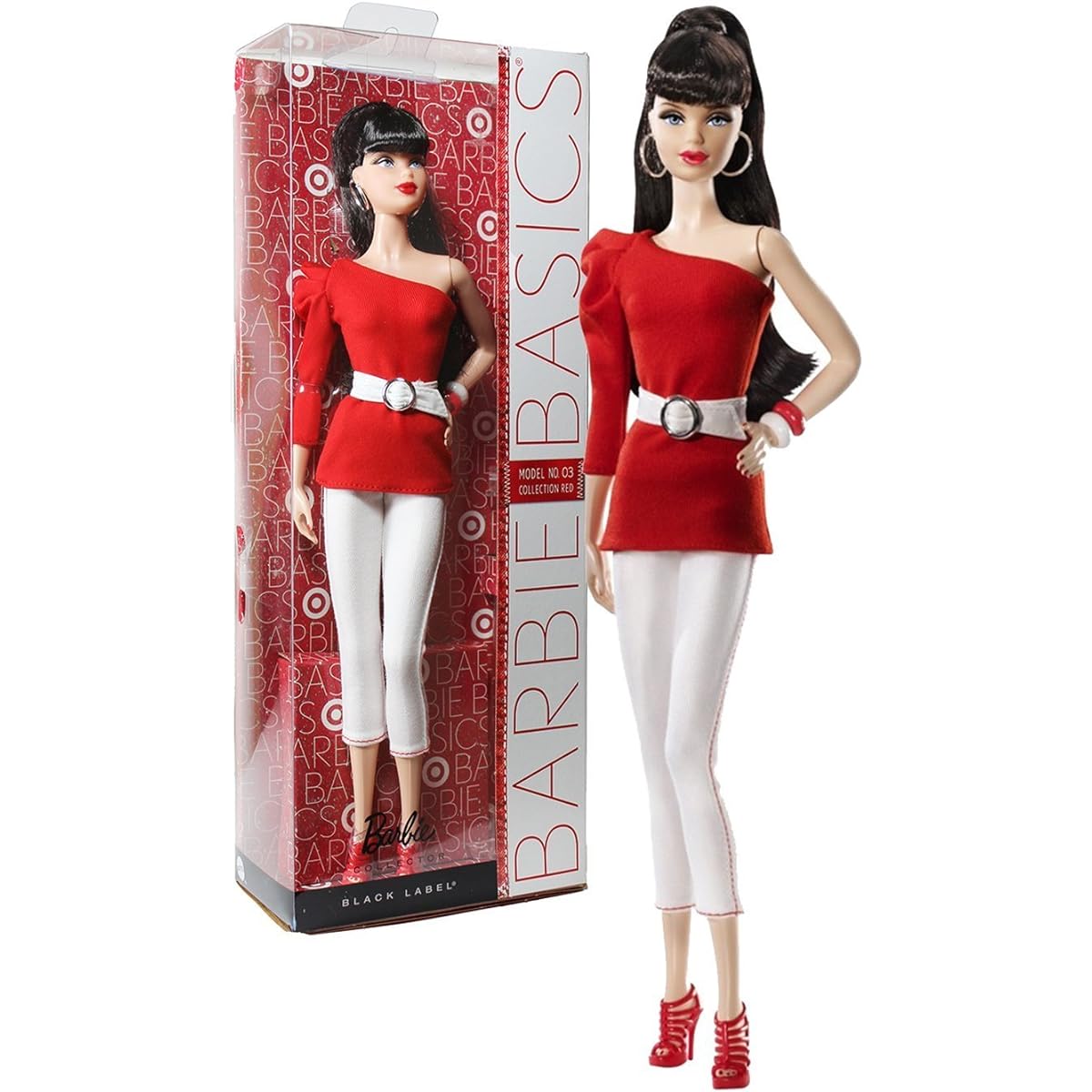 BARBIE BASICS (2011) COLLECTION RED Model NO. 03 BRUNETTE - BLACK LABEL