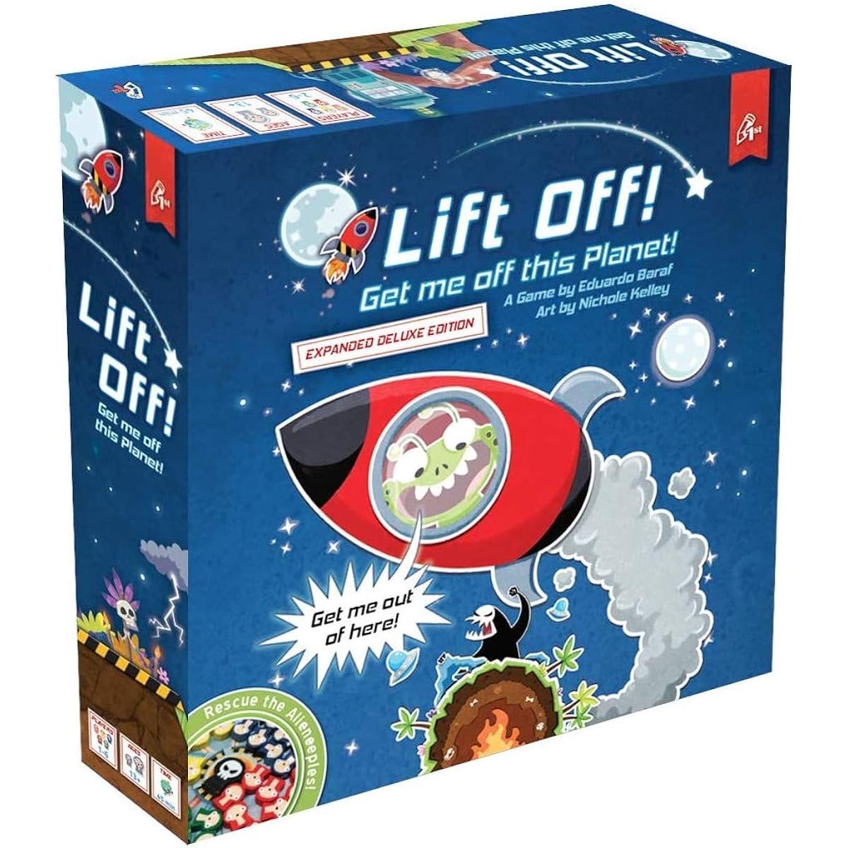 Pencil First Games44; LLC Liftoff! Get Me Off This Planet - Expansion Deluxe Ed.