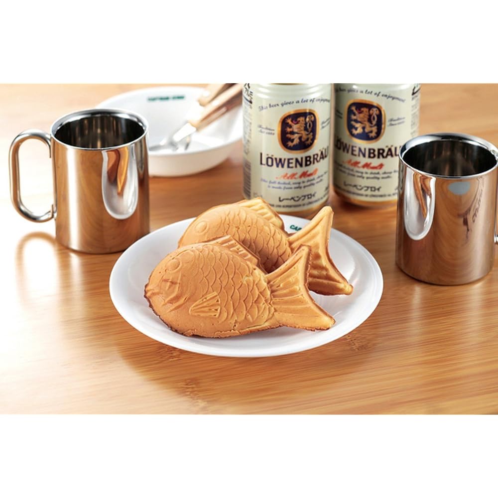 CAPTAIN STAG Hot Sand Maker Hot Sand Toaster Taiyaki Cast Aluminum Fluorine Resin Processed Open Fire UG-3008/UG-3089
