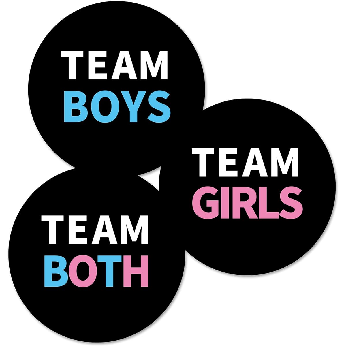 Chalkboard Twin Gender Reveal Stickers - 60pcs 2" Team Boy Team Girl Team Twins Baby Shower Party Label Stickers